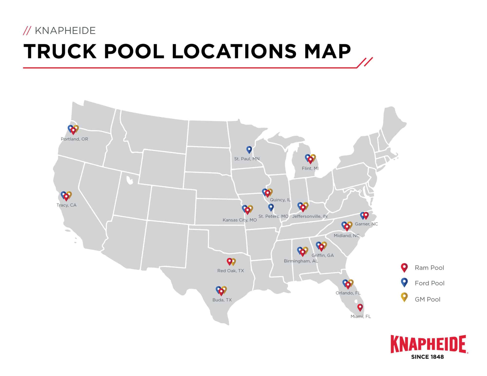 Truck Pool Locations Map