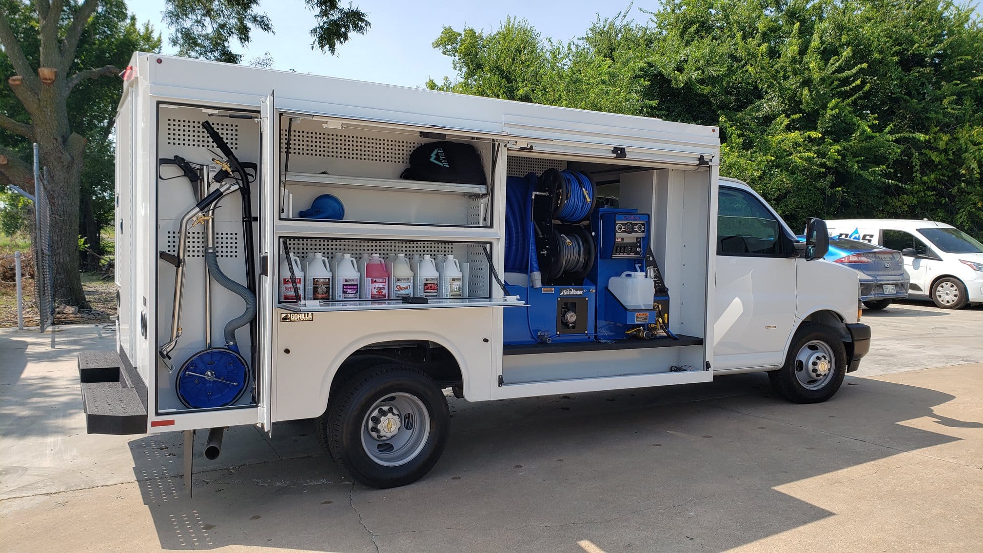 gorilla truck enclosed service vehicle with roll up doors