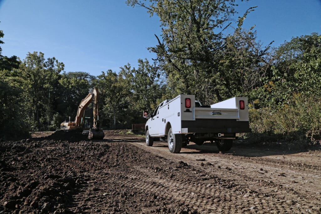 Aluminum Service Body on a worksite