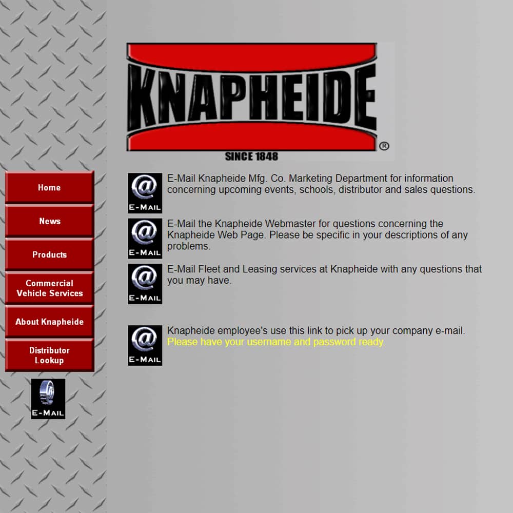 Knapheide Email 2001 Page