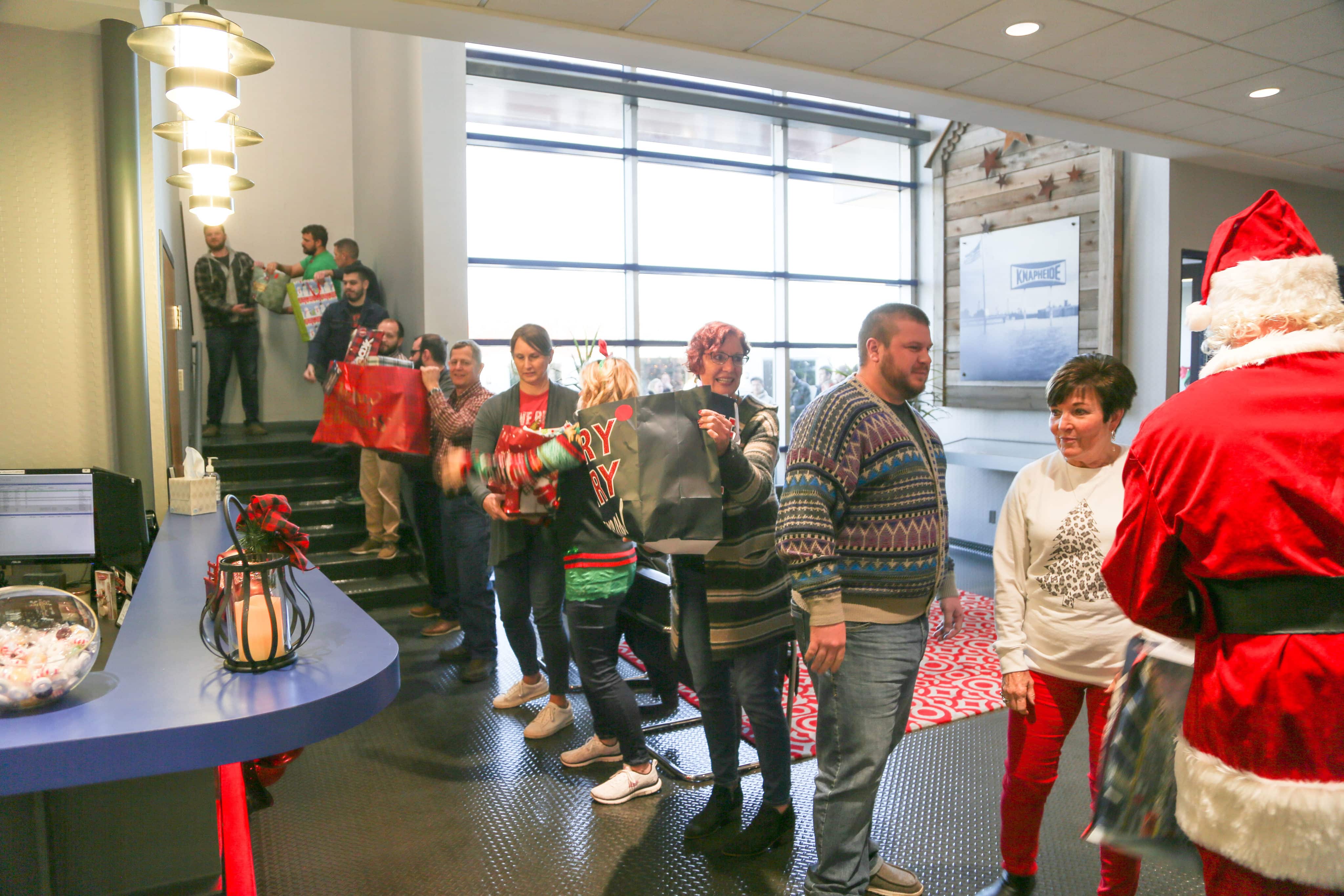 holiday gifts from knapheide employees for local veterans