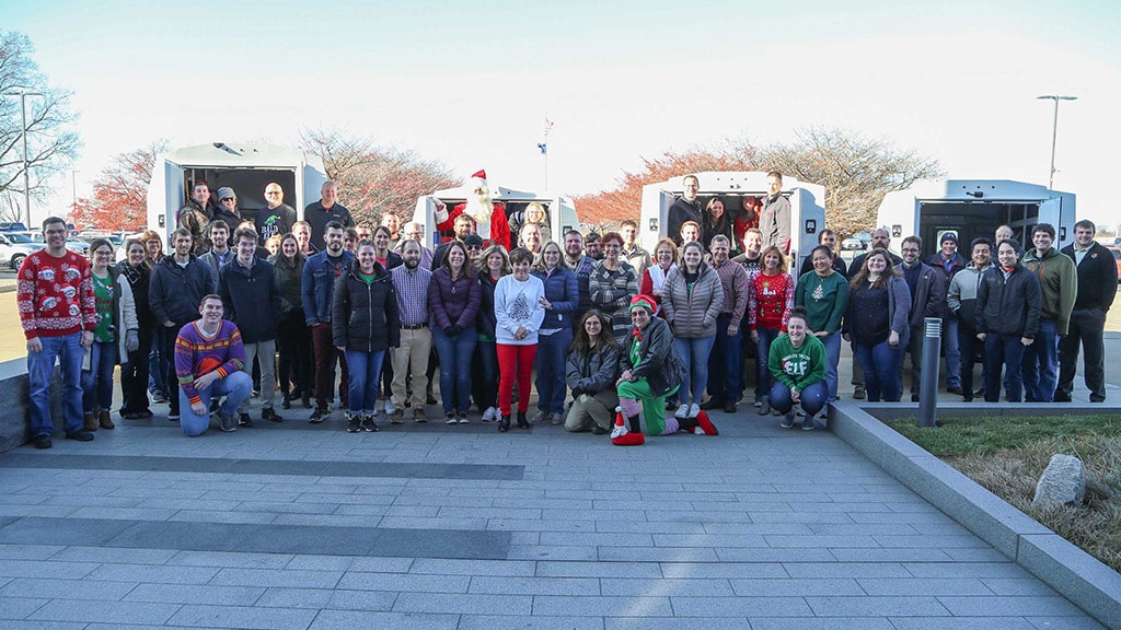 holiday gifts from knapheide employees for local veterans