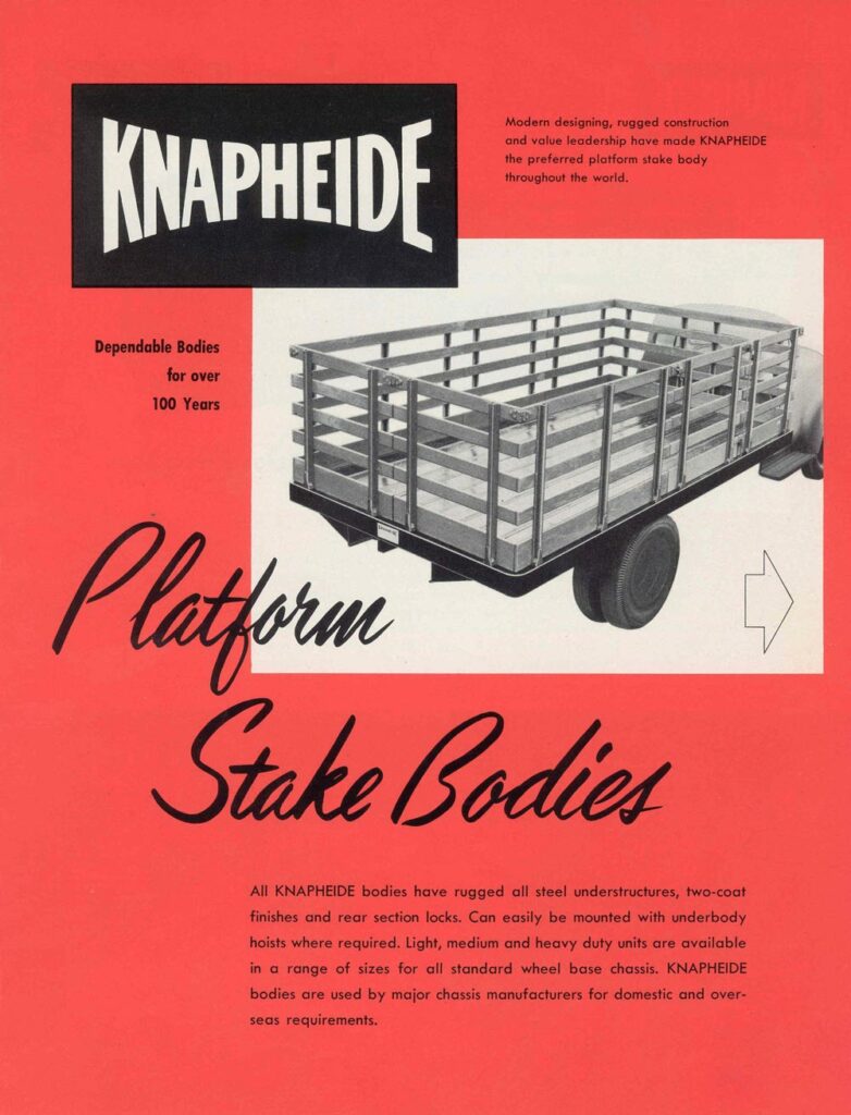 1957 knapheide platform stake body ad