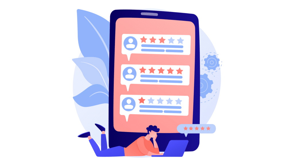 online reviews illustration