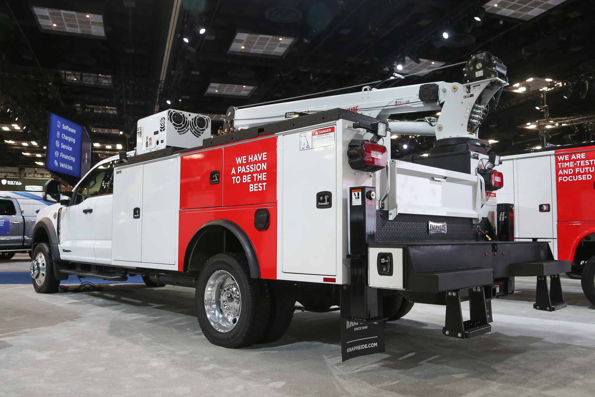 knapheide mechanics truck at industry trade show