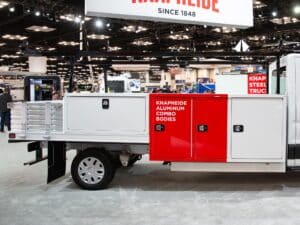 Knapheide Aluminum Combo Body On Ford E Transit NTEA Work Truck Show 2025 Street Side