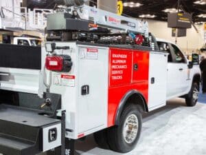 Aluminum KMS16 Mechanic Service Truck NTEA Work Truck Show 2025 Rear Curbside Corner