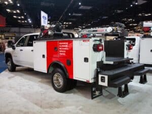 Aluminum KMS16 Mechanic Service Truck NTEA Work Truck Show 2025 Rear Streetside Corner