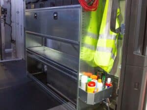 New Knapheide Van Equipment In The Chevy BrighDrop NTEA Work Truck Show 2025 Streetside Shelving Lower