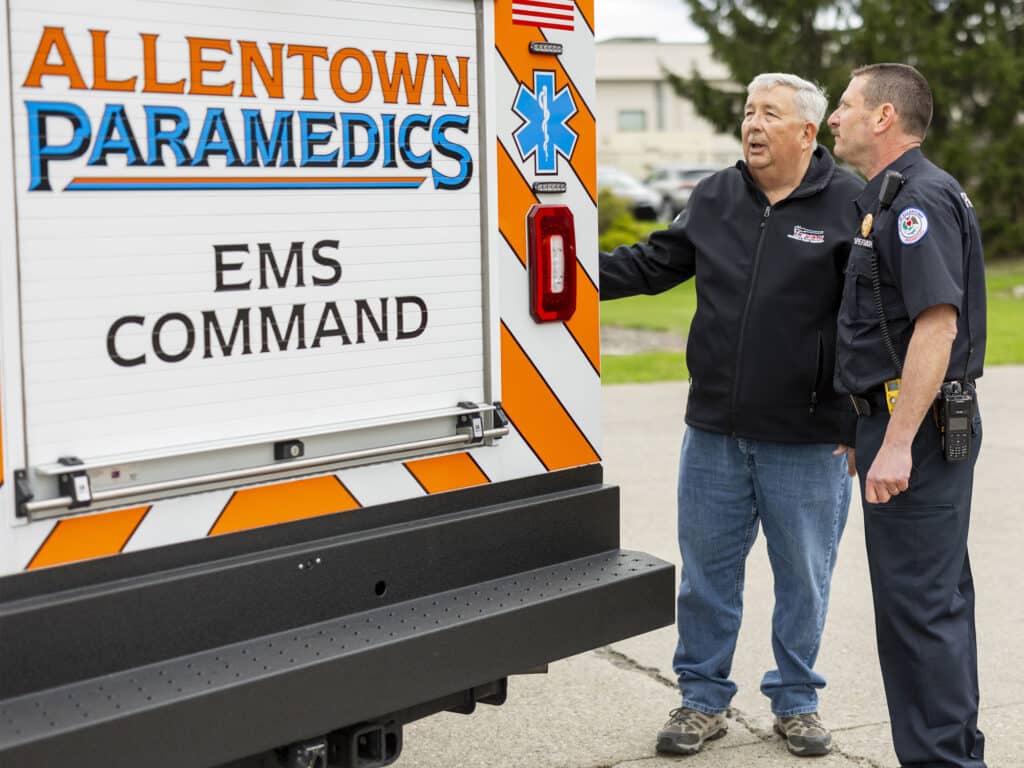 City Of Allentown Paramedics Custom Ems Command Truck Levan Sales Rep And Allentown Paramedic
