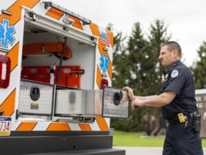 City Of Allentown Paramedics Custom Ems Command Truck Opening Rear Sliding Boxes