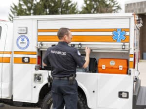 City Of Allentown Paramedics Custom Ems Command Truck Opening Streetside Compartment