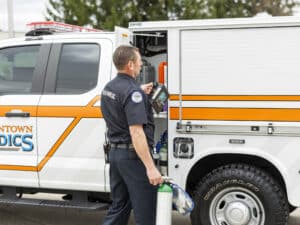 City Of Allentown Paramedics Custom Ems Command Truck Opening Tall Streetside Compartment