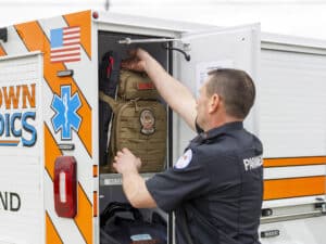 City Of Allentown Paramedics Custom Ems Command Truck Paramedic Grabbing Wilderness Backpack Supplies