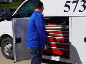 Mommens Heating And Cooling Field Tech Opening Kuv Van Compartment Drawer Unit
