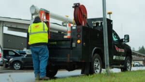 City Of Red Wing Public Works Sign Truck Crew Installing Sign