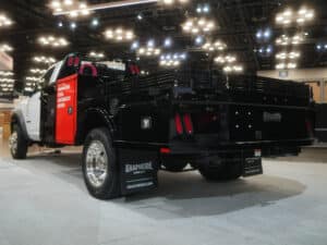 Steel Pgte Gooseneck Truck Ntea Work Truck Week 2025 Rear Streetside View