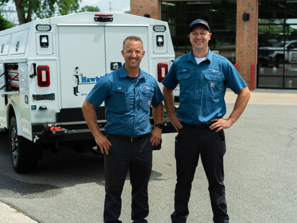 Hawkins Water Tech Enclosed Service Truck Field Technicians