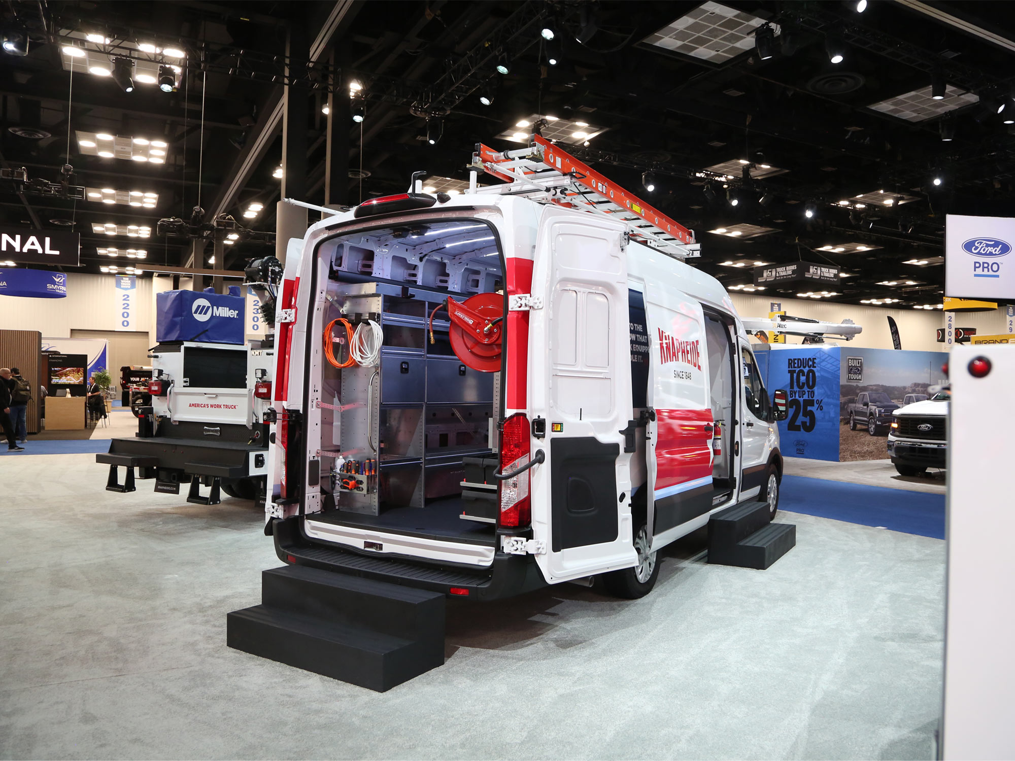 ford transit KVE exterior rear curbside view panned out