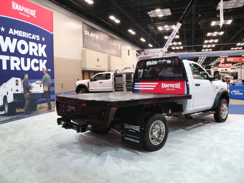 ram 5500 knapheide steel pgtb gooseneck truck rear curbside view