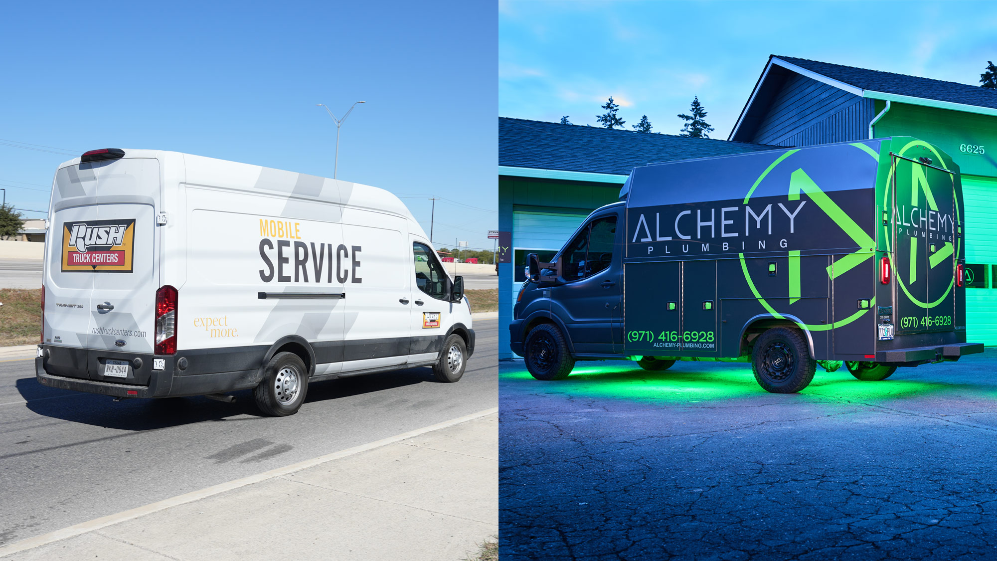 Rush-Truck-Centers-KVE-Upfitted-Cargo-Van-and-Alchemy-Plumbing-KUV-Van