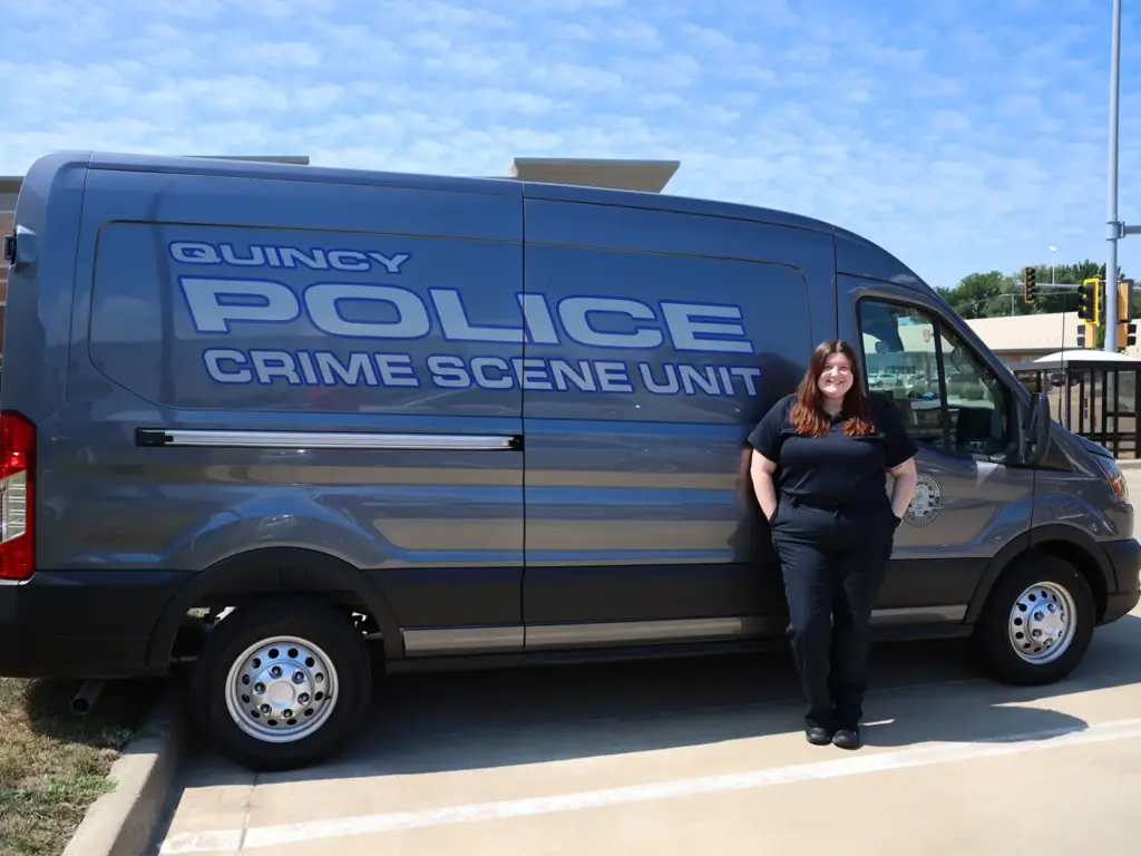 Quincy Police Department Customer Story KVE Crime Scene Unit Van Investigator Posing