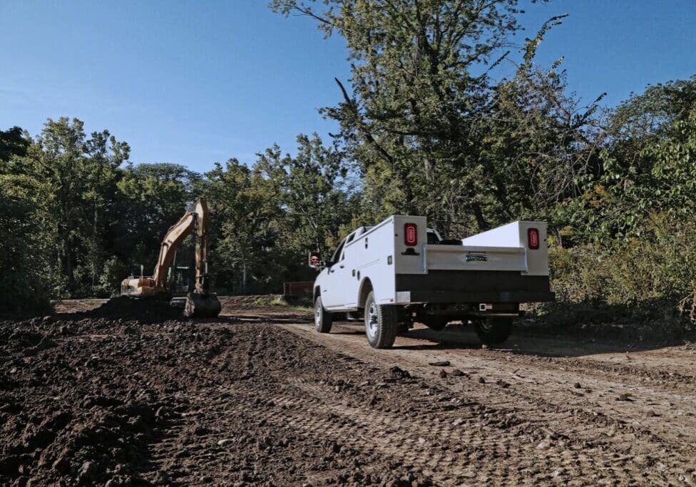 Aluminum Service Body on a worksite