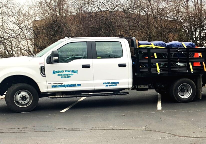 kentucky blue blast mobile sandblasting truck
