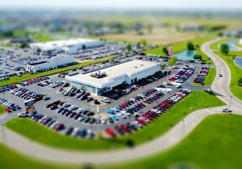 dealership aerial view